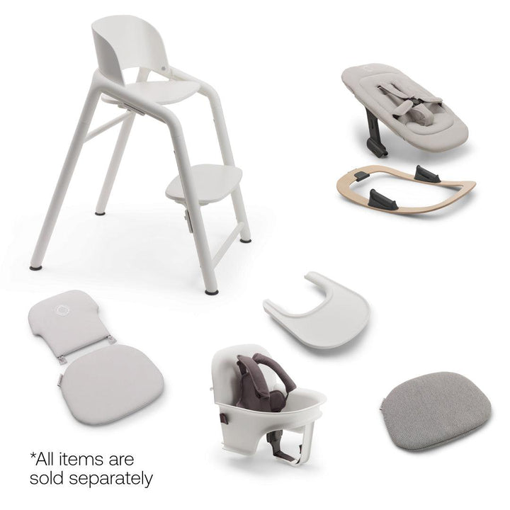 Bugaboo Giraffe Highchair - White/White-Highchairs- | Natural Baby Shower