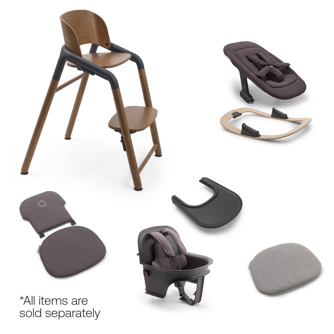 Bugaboo Giraffe Highchair - Wood/Grey-Highchairs- | Natural Baby Shower