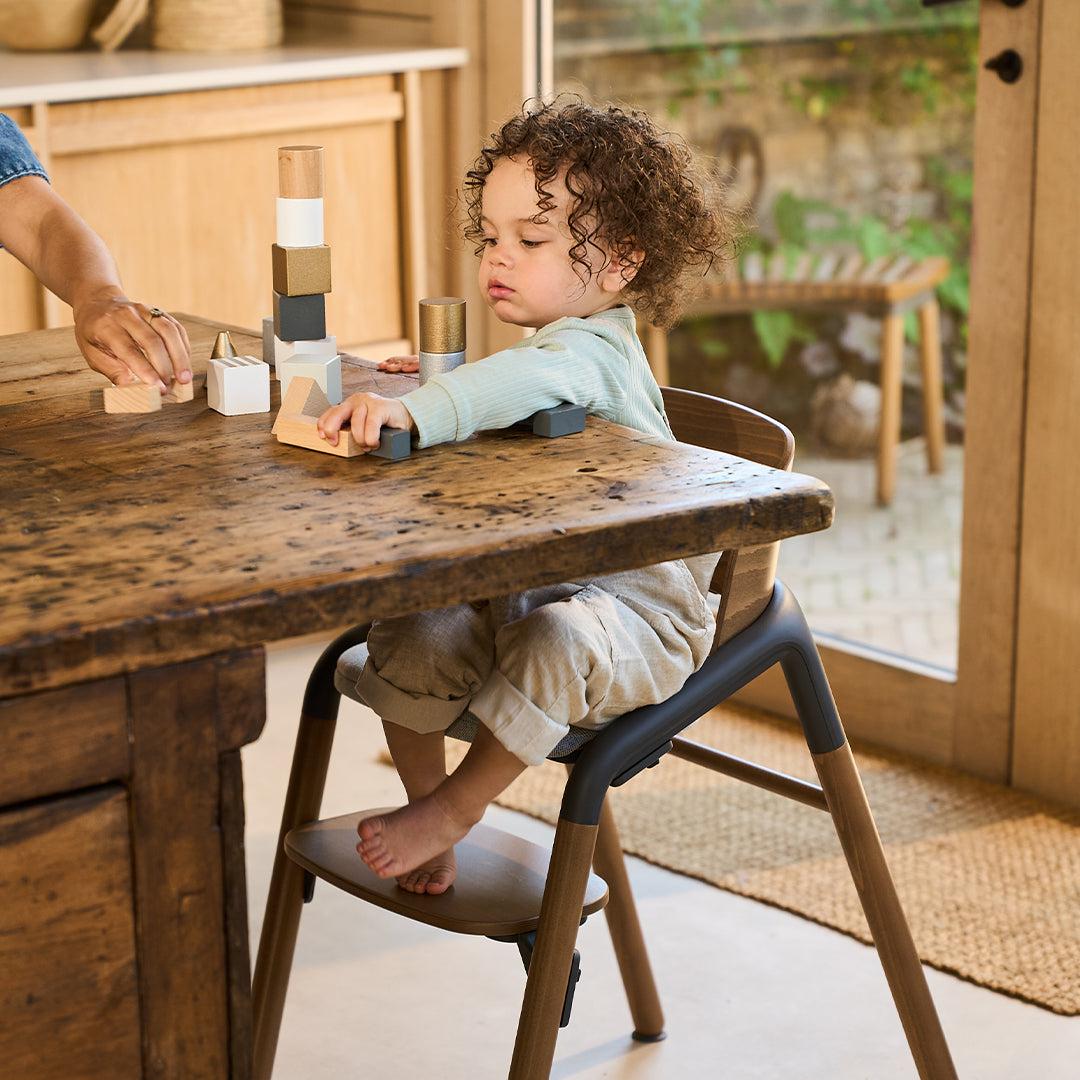 Bugaboo Giraffe Highchair - Wood/Grey-Highchairs- | Natural Baby Shower