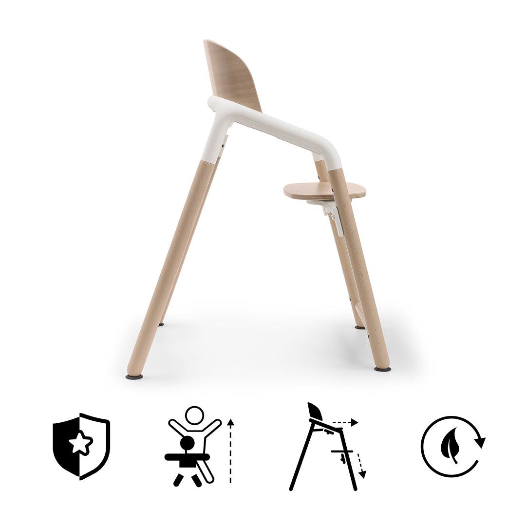 Bugaboo Giraffe Highchair Ultimate Bundle - Wood/White-Highchairs- | Natural Baby Shower