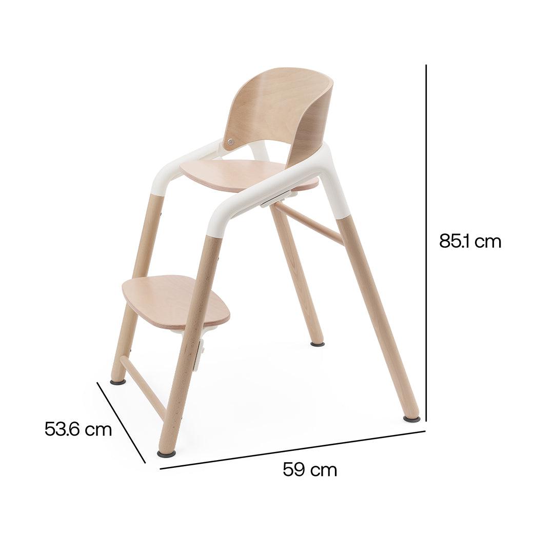 Bugaboo Giraffe Highchair - Wood/White-Highchairs- | Natural Baby Shower