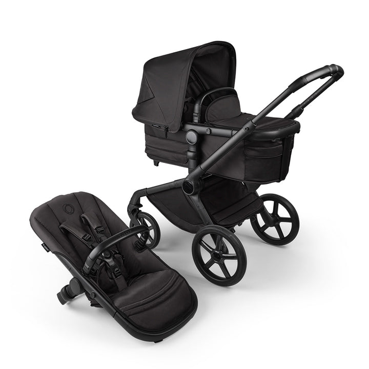 Bugaboo Noir Limited Edition Fox 5 + Cloud T Ultimate Travel System - Black Moonlight-Travel Systems- | Natural Baby Shower