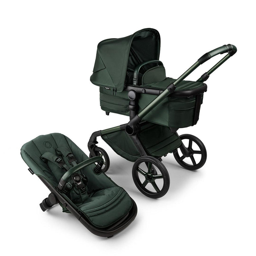 Bugaboo Noir Limited Edition Fox 5 + Turtle Travel System - Midnight Green-Travel Systems- | Natural Baby Shower