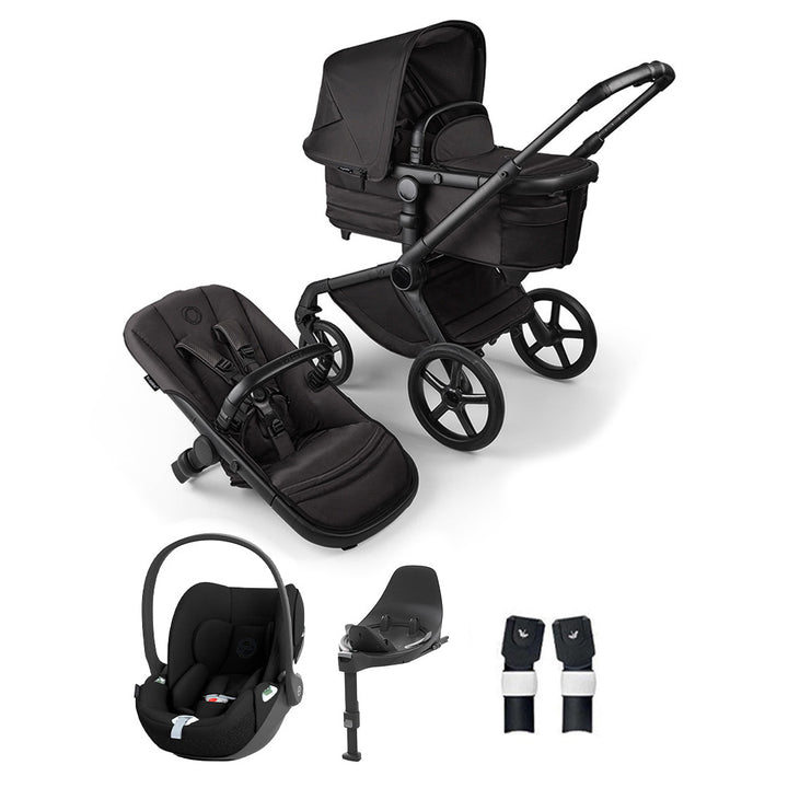 Bugaboo Noir Limited Edition Fox 5 + Cloud T Travel System - Black Moonlight-Travel Systems- | Natural Baby Shower