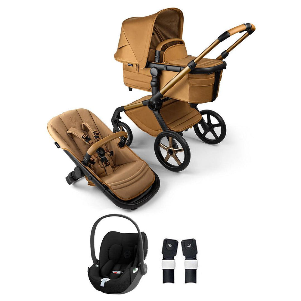 Bugaboo Noir Limited Edition Fox 5 + Cloud T Travel System - Amber Glow-Travel Systems- | Natural Baby Shower