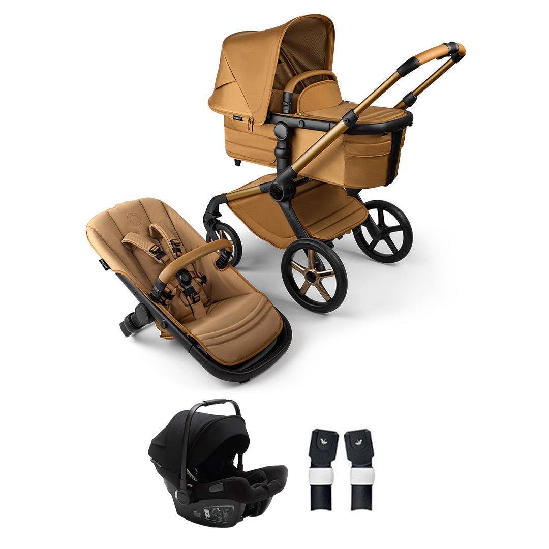 Bugaboo Limited Edition Noir Fox 5 + Turtle Travel System - Amber Glow-Travel Systems-Amber Glow-No Base | Natural Baby Shower