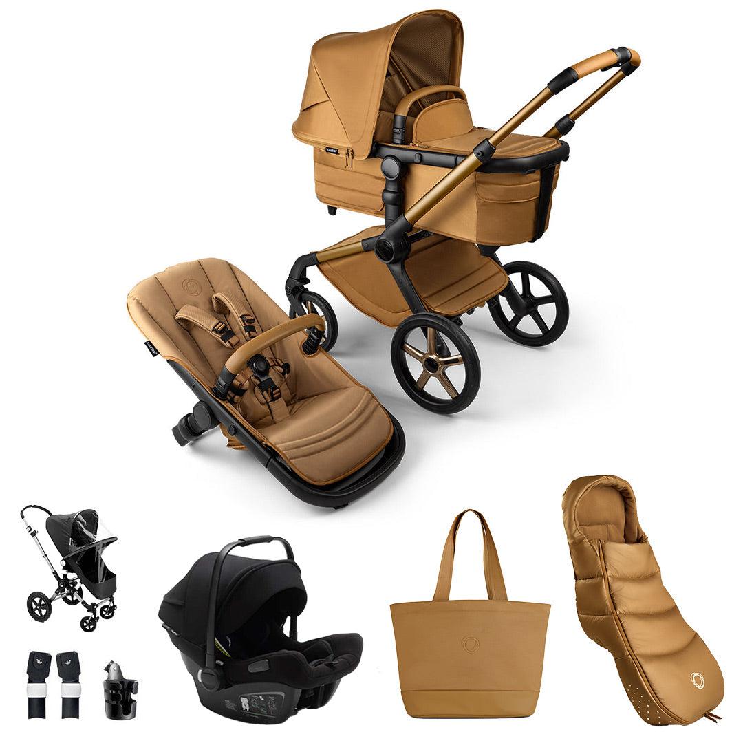 Bugaboo Noir Limited Edition Fox 5 + Turtle Ultimate Travel System - Amber Glow-Travel Systems- | Natural Baby Shower