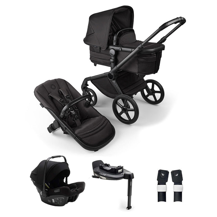 Bugaboo Limited Edition Noir Fox 5 + Turtle Travel System - Black Moonlight-Travel Systems-Black Moonlight-No Base | Natural Baby Shower