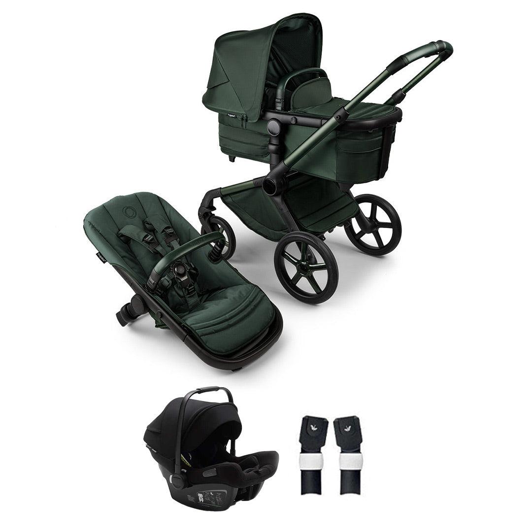 Bugaboo Limited Edition Noir Fox 5 + Turtle Travel System - Midnight Green-Travel Systems-Midnight Green-No Base | Natural Baby Shower