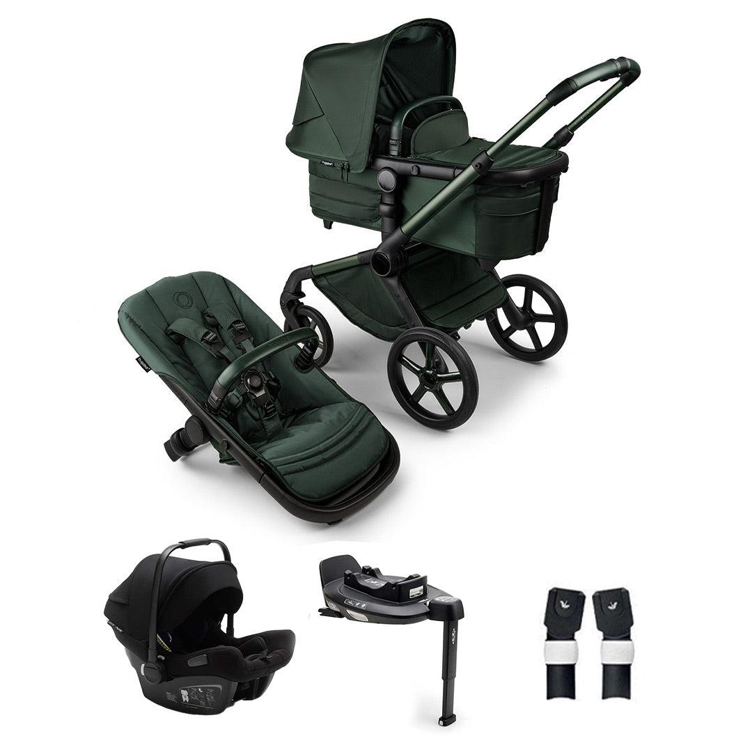 Bugaboo Limited Edition Noir Fox 5 + Turtle Travel System - Midnight Green-Travel Systems-Midnight Green-No Base | Natural Baby Shower