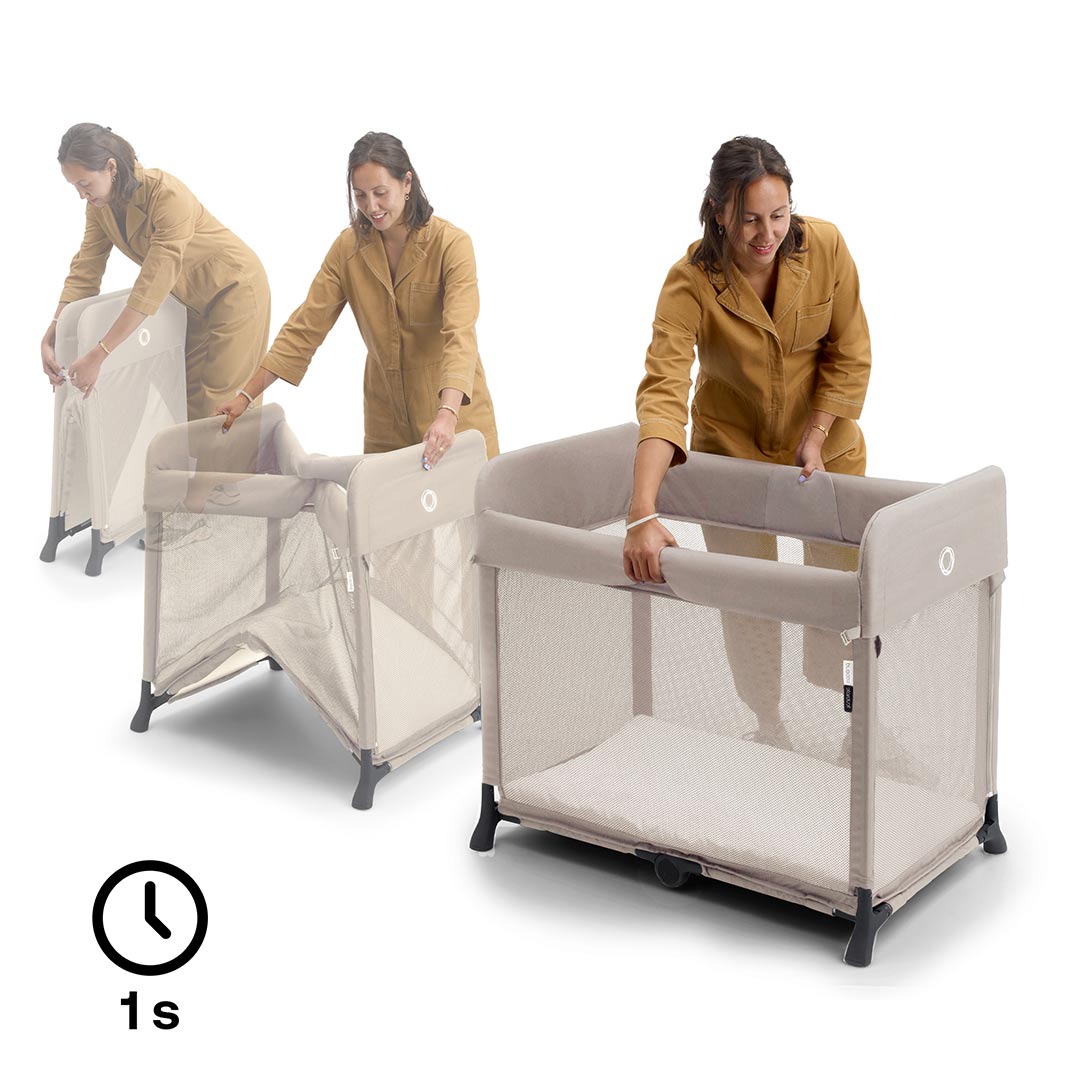 Bugaboo Stardust Travel Cot 2024 - Desert Taupe-Travel Cots-Desert Taupe- | Natural Baby Shower