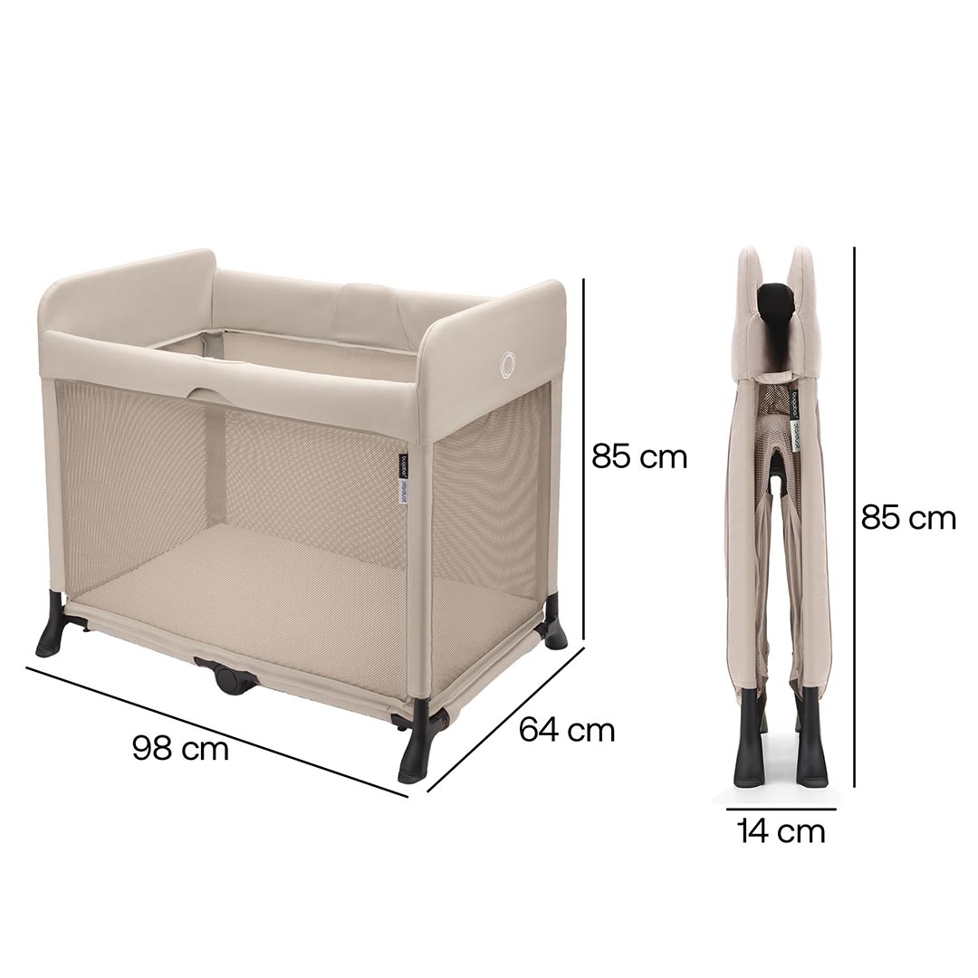 Bugaboo Stardust Travel Cot 2024 - Desert Taupe-Travel Cots-Desert Taupe- | Natural Baby Shower