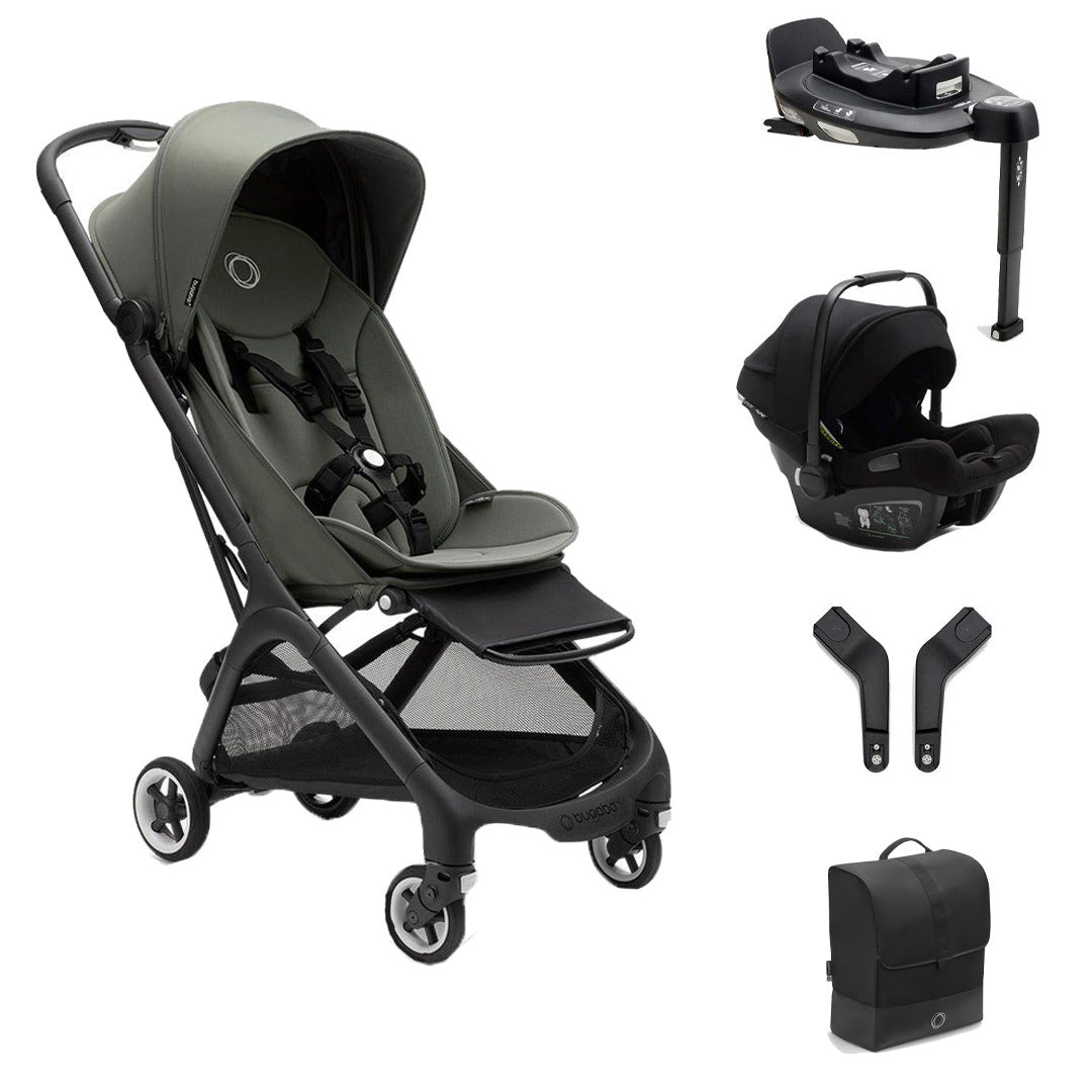 Bugaboo Butterfly + Turtle Air Travel System-Travel Systems-Forest Green- | Natural Baby Shower