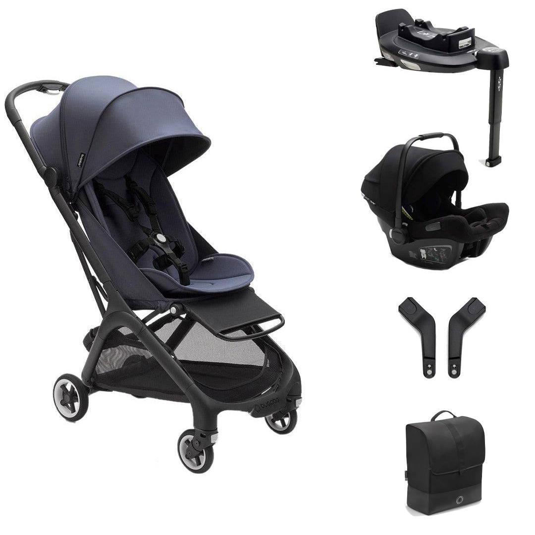 Bugaboo Butterfly + Turtle Air Travel System-Travel Systems-Stormy Blue- | Natural Baby Shower