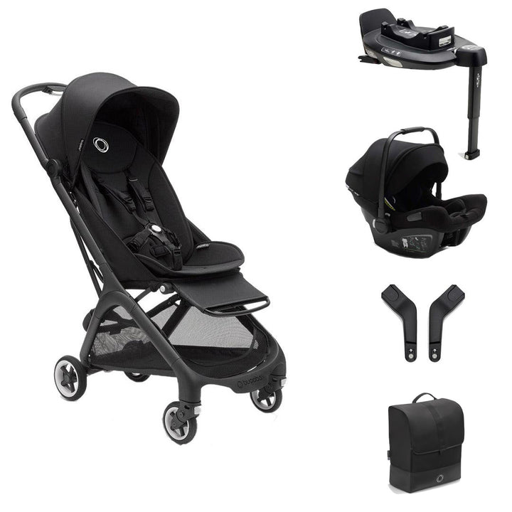 Bugaboo Butterfly + Turtle Air Travel System-Travel Systems-Midnight Black- | Natural Baby Shower