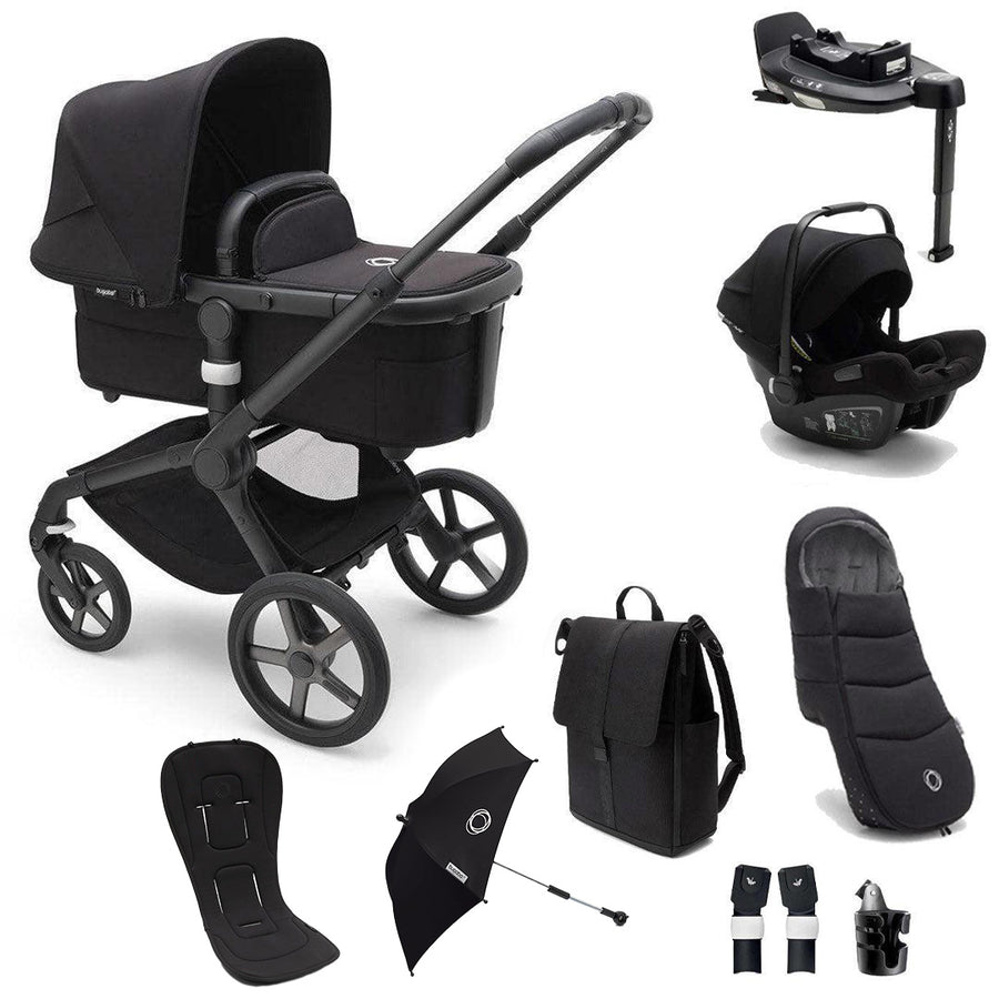 Bugaboo Fox 5 Ultimate Newborn Travel System - Midnight Black-Travel Systems-Midnight Black- | Natural Baby Shower