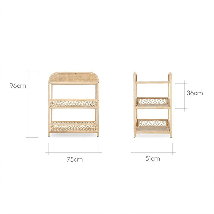 CuddleCo Aria Changer - Rattan-Changing Units-Rattan- | Natural Baby Shower