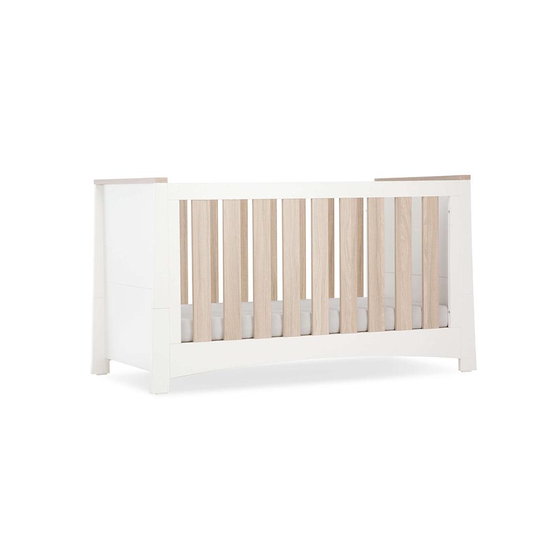 CuddleCo Ada 2 Piece Set 3-Drawer Dresser Cot Bed - White/Ash-Nursery Sets- | Natural Baby Shower