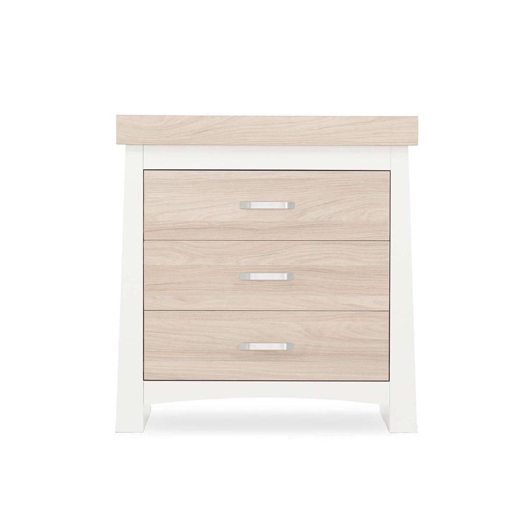 CuddleCo Ada 3-Drawer Dresser - White/Ash | Natural Baby Shower