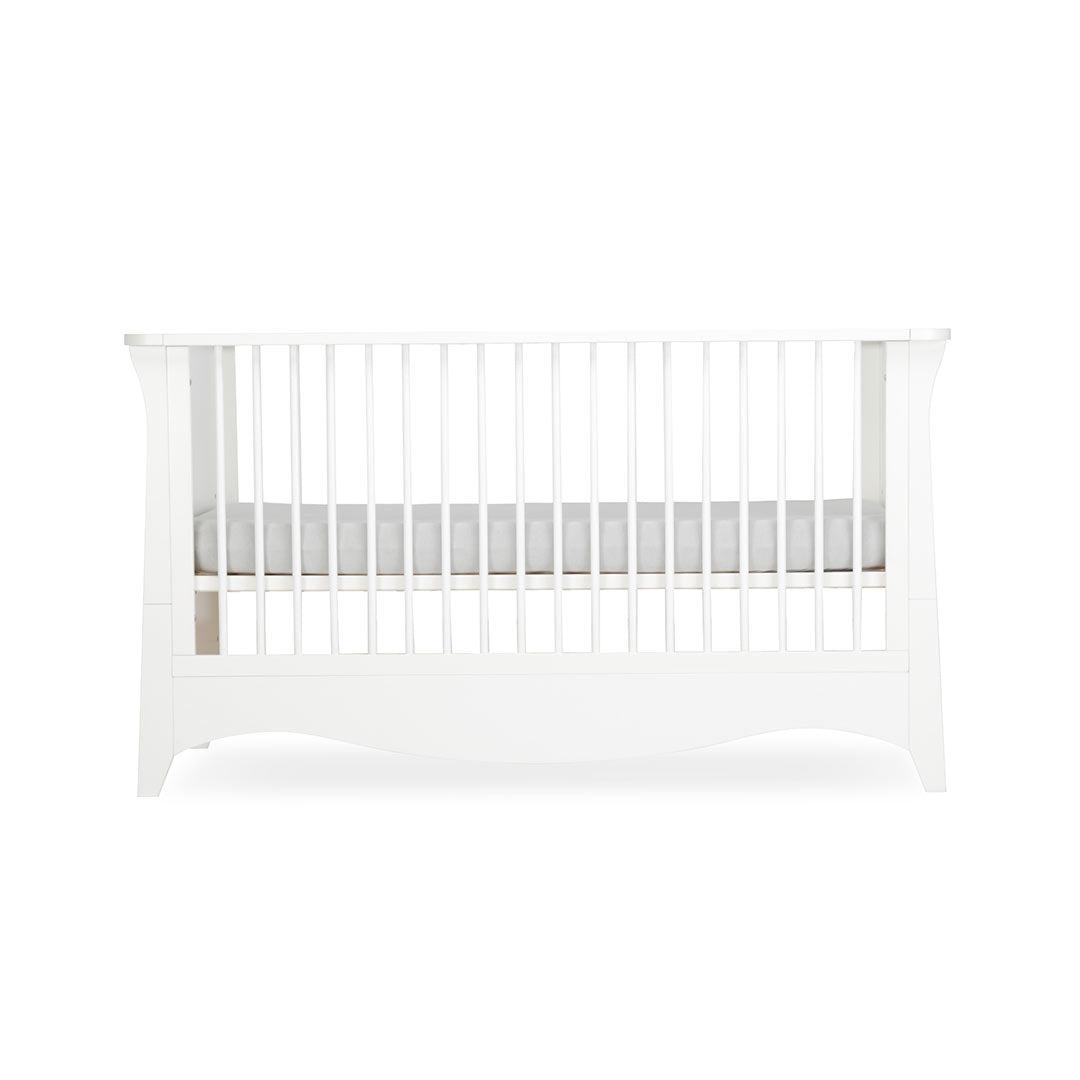 CuddleCo Clara 2 Piece Set 3-Drawer Dresser + Cot Bed - White-Nursery Sets- | Natural Baby Shower