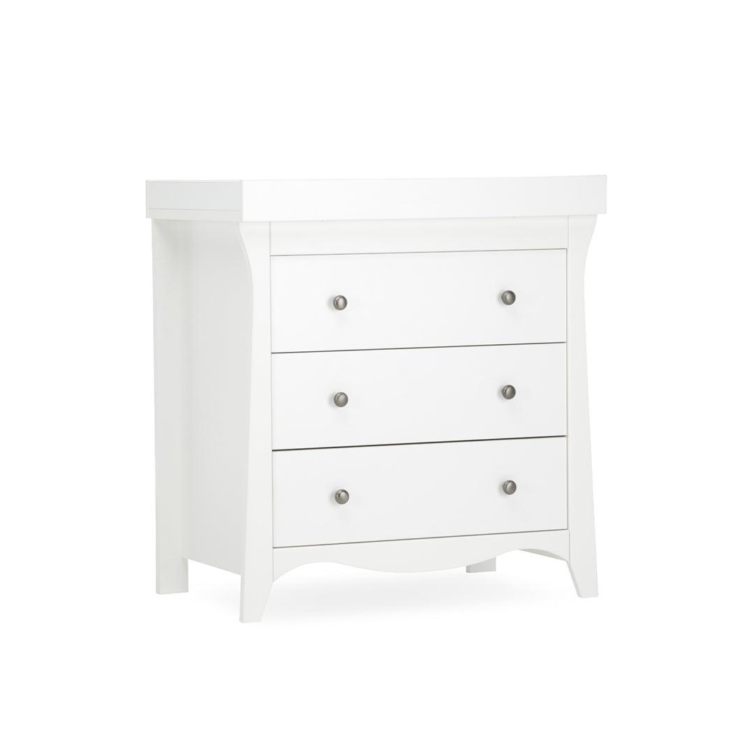 CuddleCo Clara 3-Drawer Dresser + Changer - White-Nursery Sets-White- | Natural Baby Shower