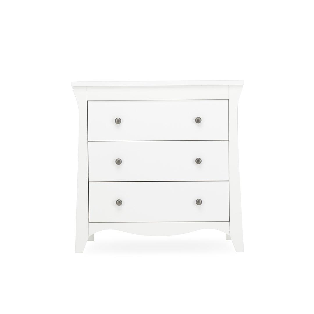 CuddleCo Clara 3-Drawer Dresser + Changer - White-Nursery Sets-White- | Natural Baby Shower