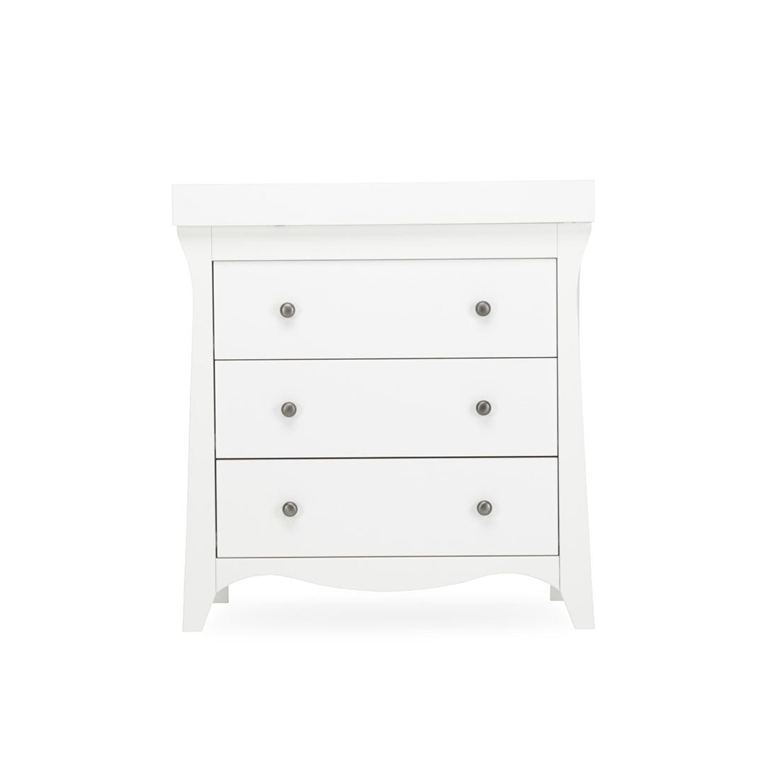 CuddleCo Clara 3-Drawer Dresser + Changer - White-Nursery Sets-White- | Natural Baby Shower