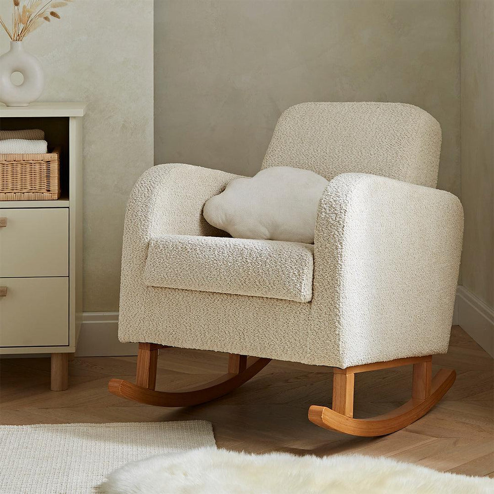 CuddleCo Etta Nursing Chair - Boucle Mushroom-Feeding Chairs-Mushroom- | Natural Baby Shower