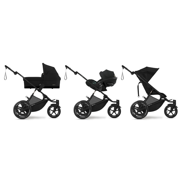 CYBEX Avi Spin Stroller - Moon Black-Strollers-Moon Black- | Natural Baby Shower