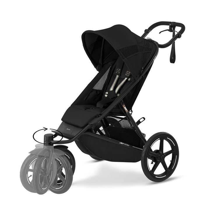 CYBEX Avi Spin Stroller - Moon Black-Strollers-Moon Black- | Natural Baby Shower