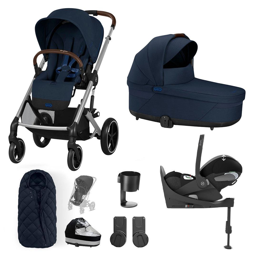 CYBEX Balios S Lux + Cloud T Travel System-Travel Systems-Ocean Blue-With Base | Natural Baby Shower