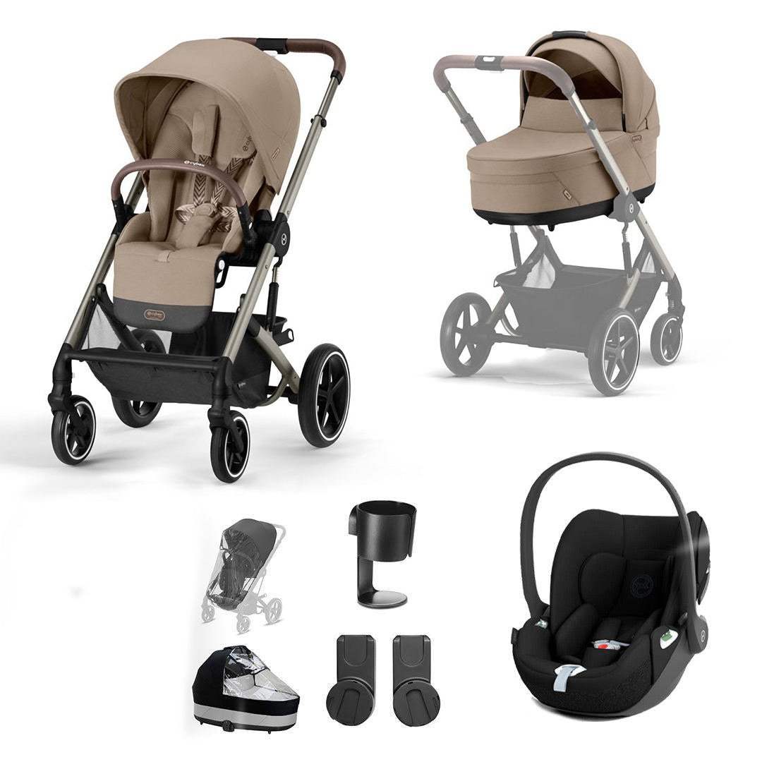 CYBEX Balios S Lux + Cloud T Luxury Bundle - Almond Beige