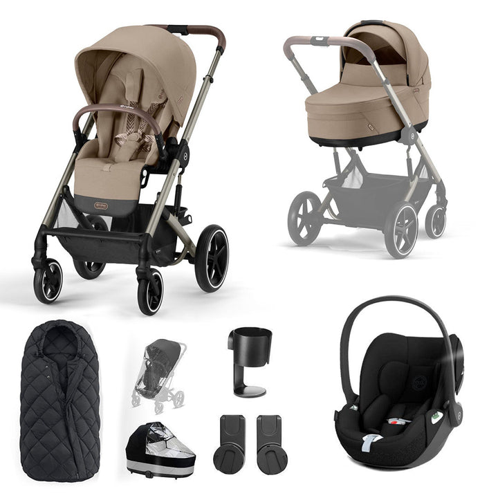 CYBEX Balios S Lux + Cloud T Luxury Bundle - Almond Beige