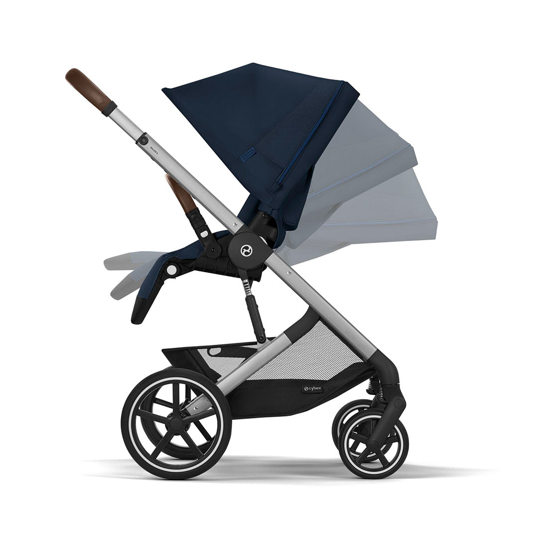 Cybex Balios S Lux Pushchair - Ocean Blue-Strollers-Ocean Blue-Silver | Natural Baby Shower