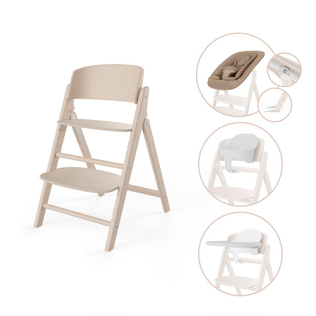 CYBEX Click & Fold 4 In 1 Highchair - Natural-Highchairs-Natural- | Natural Baby Shower