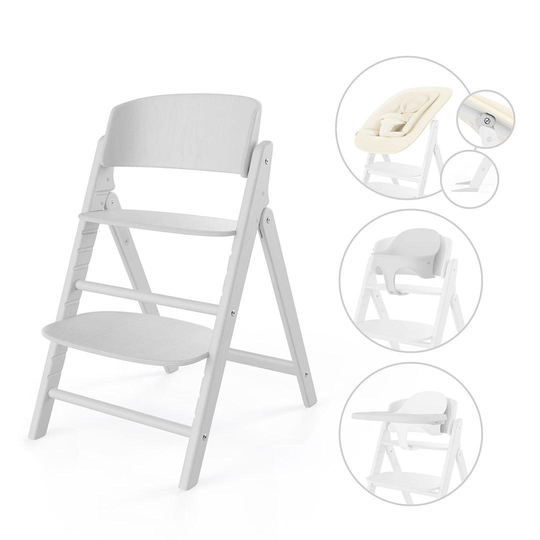 CYBEX Click & Fold 4 In 1 Highchair - White-Highchairs-White- | Natural Baby Shower