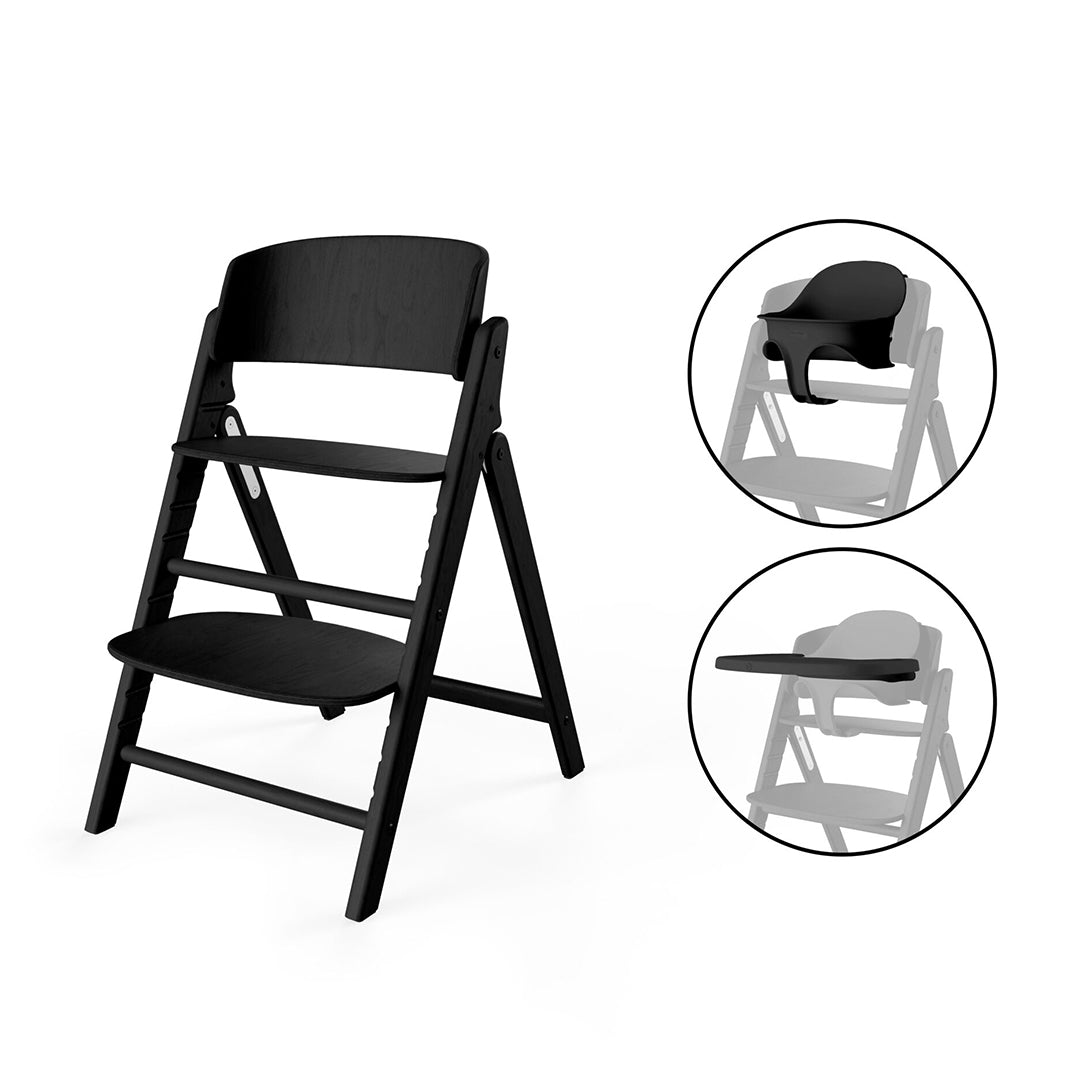 CYBEX Click & Fold 3 In 1 Highchair - Stunning Black-Highchairs-Stunning Black- | Natural Baby Shower