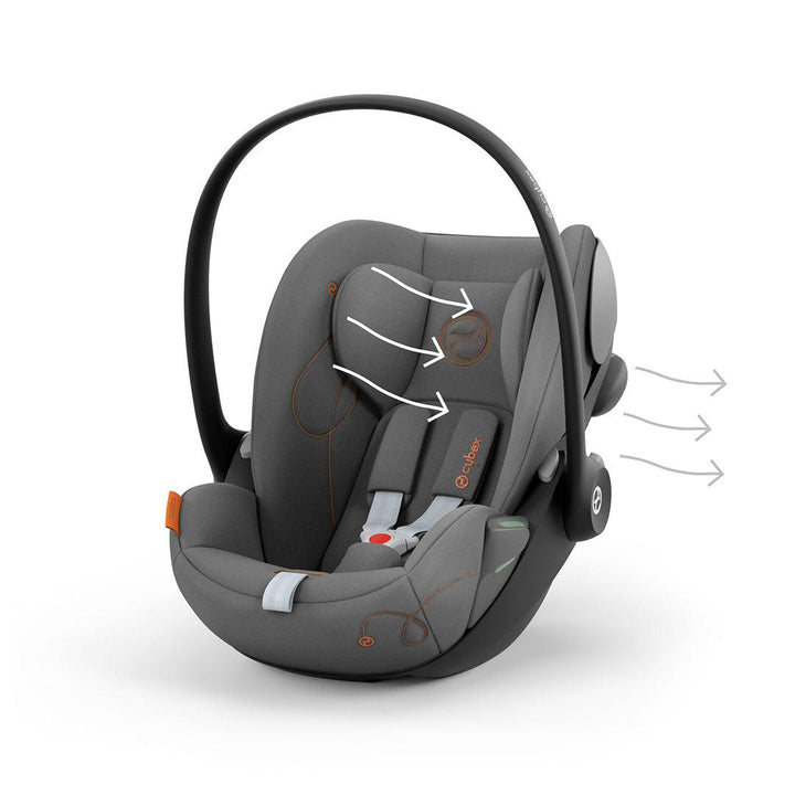 CYBEX Cloud G i-Size Car Seat - Lava Grey-Car Seats-Lava Grey-No Base | Natural Baby Shower