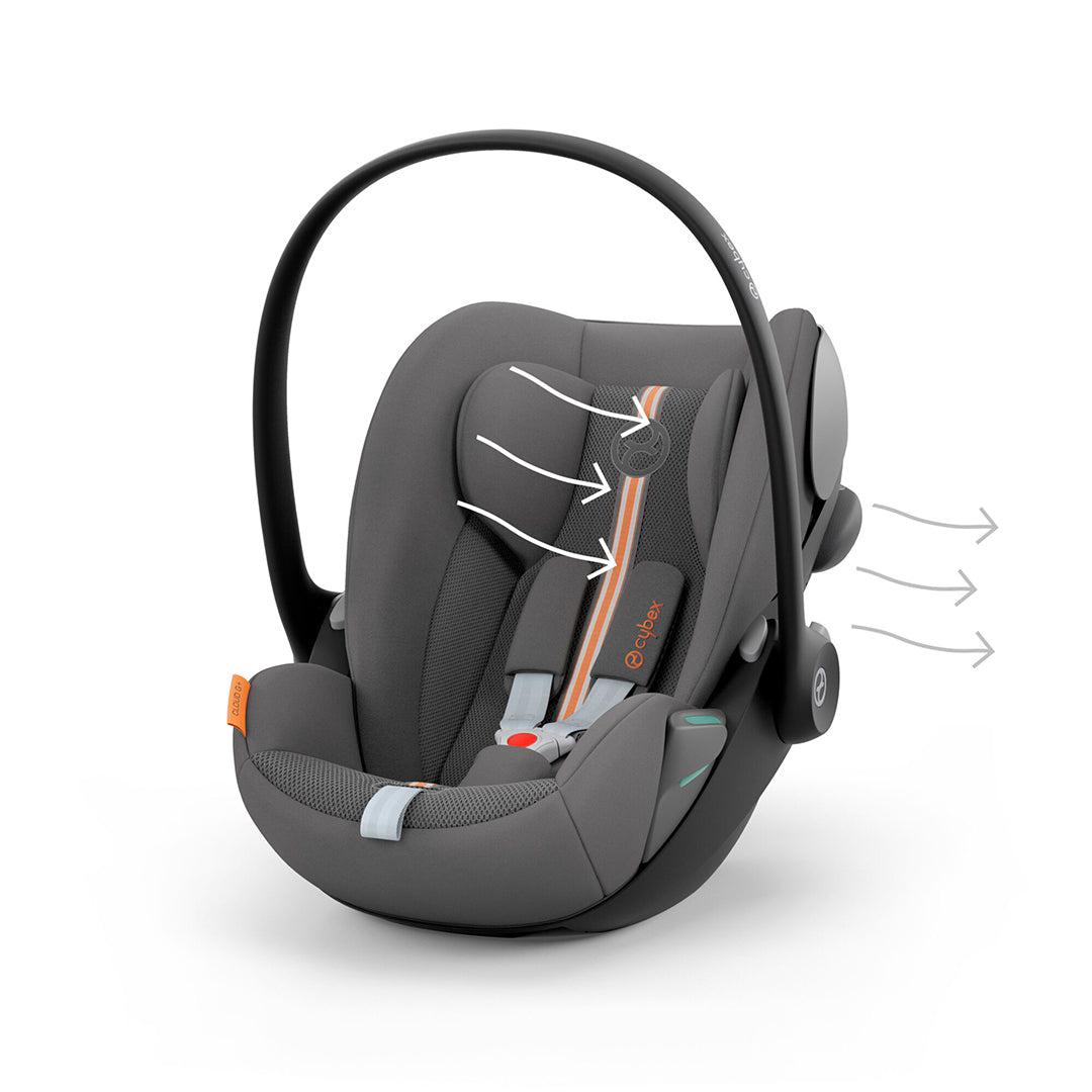 CYBEX Cloud G i-Size Plus Car Seat - Lava Grey-Car Seats-Lava Grey-No Base | Natural Baby Shower