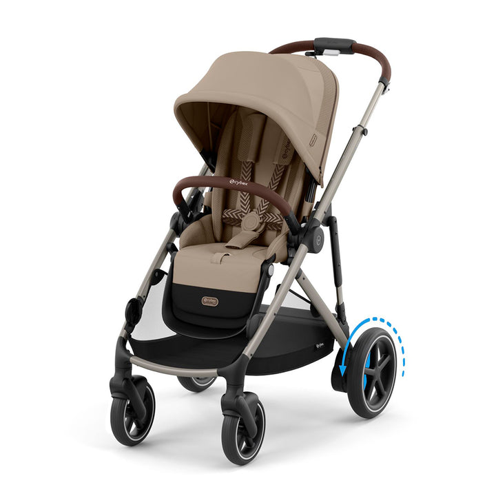 CYBEX e-Gazelle S Pushchair - Almond Beige-Strollers-Almond Beige- | Natural Baby Shower