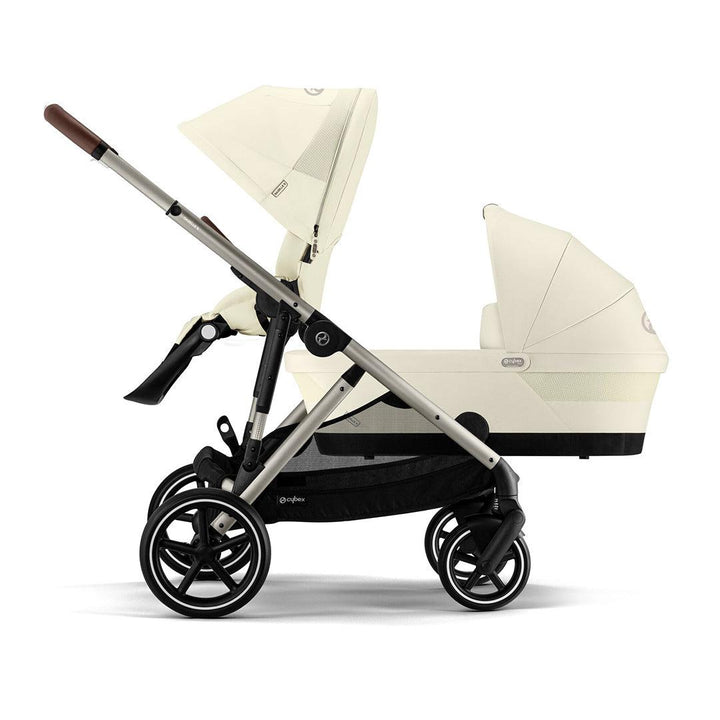 CYBEX Gazelle S + Cloud T Luxury Bundle - Seashell Beige-Travel Systems-No Base-SNOGGA Footmuff | Natural Baby Shower