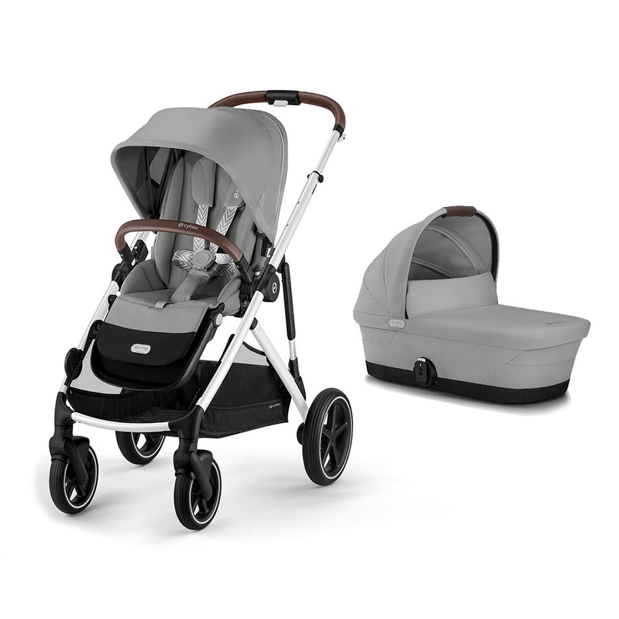 CYBEX Gazelle S Pushchair + Carrycot - Stone Grey-Strollers-Stone Grey-Silver | Natural Baby Shower