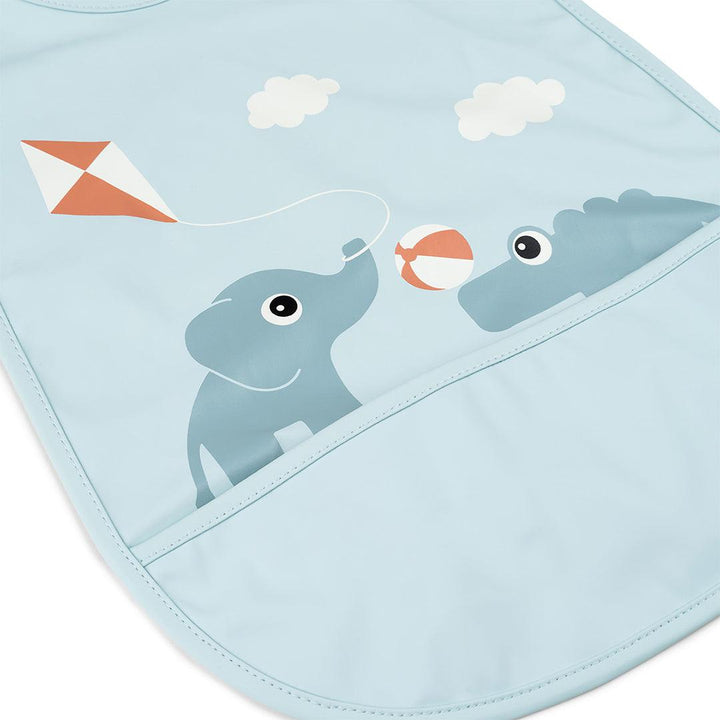 Done by Deer Bib With Velcro - Blue-Bibs-Blue- | Natural Baby Shower