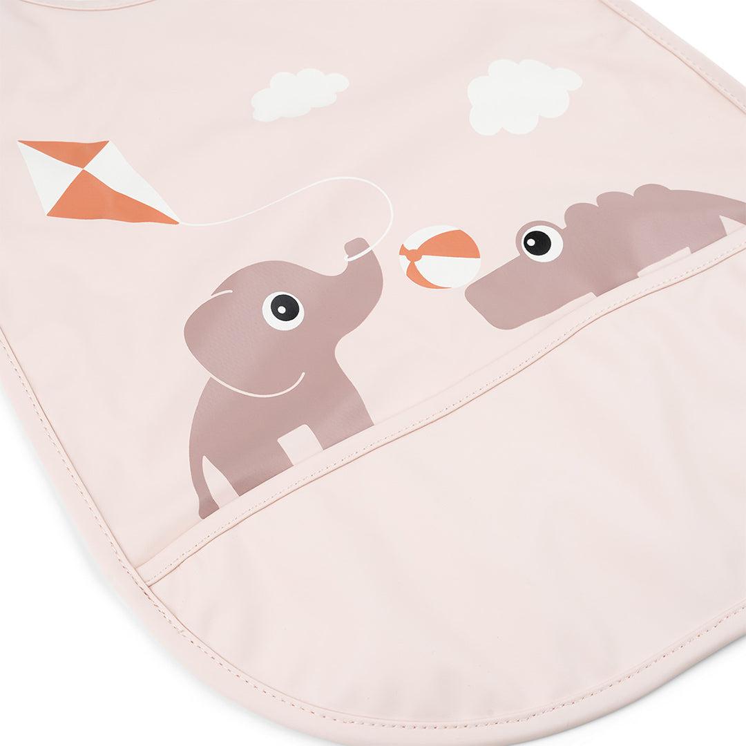 Done by Deer Bib With Velcro - Powder-Bibs-Powder- | Natural Baby Shower