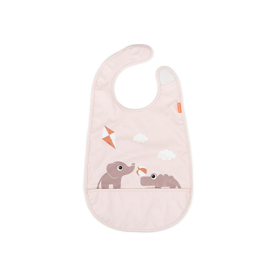 Done by Deer Bib With Velcro - Powder-Bibs-Powder- | Natural Baby Shower