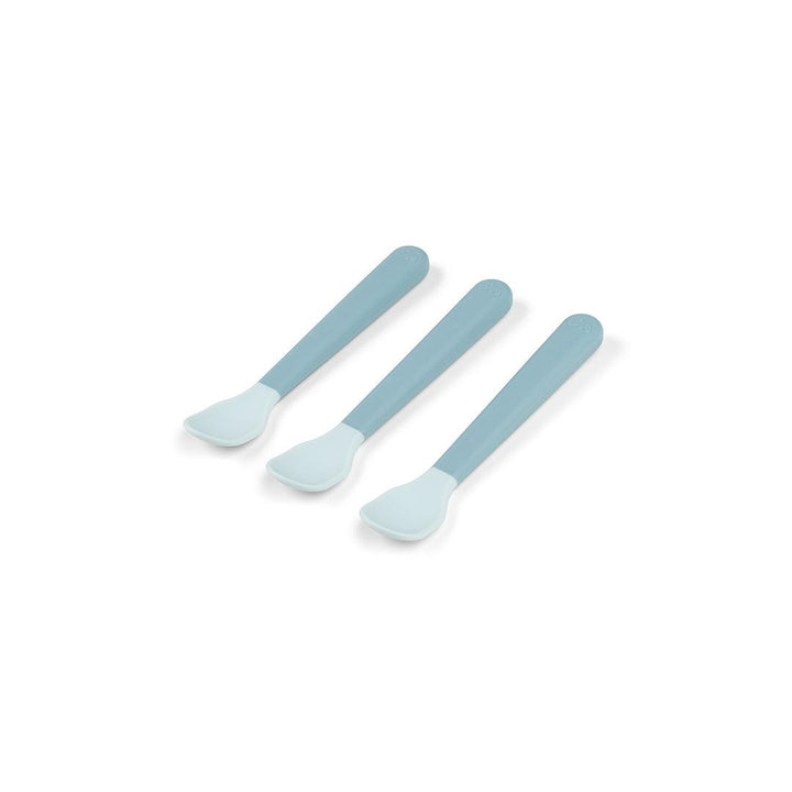 Done by Deer Foodie Easy Grip Baby Spoon - 3 Pack - Blue-Cutlery-Blue- | Natural Baby Shower