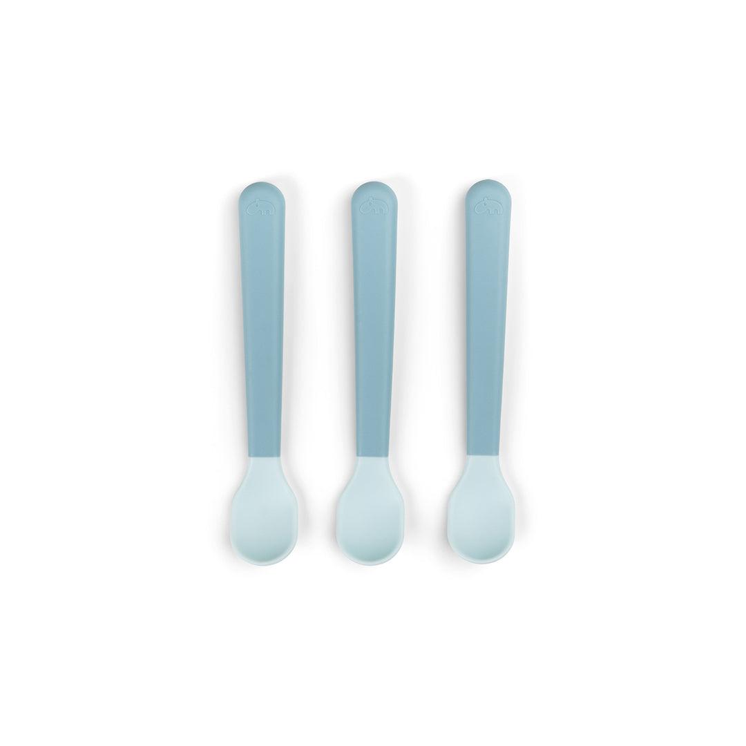 Done by Deer Foodie Easy Grip Baby Spoon - 3 Pack - Blue-Cutlery-Blue- | Natural Baby Shower