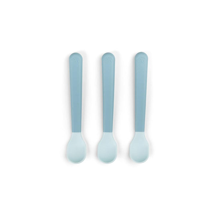 Done by Deer Foodie Easy Grip Baby Spoon - 3 Pack - Blue-Cutlery-Blue- | Natural Baby Shower