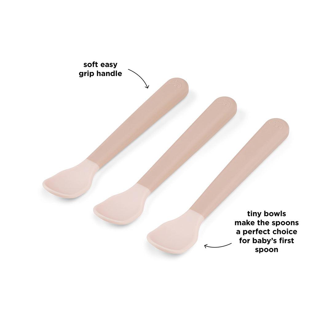 Done by Deer Foodie Easy Grip Baby Spoon - 3 Pack - Powder-Cutlery-Powder- | Natural Baby Shower