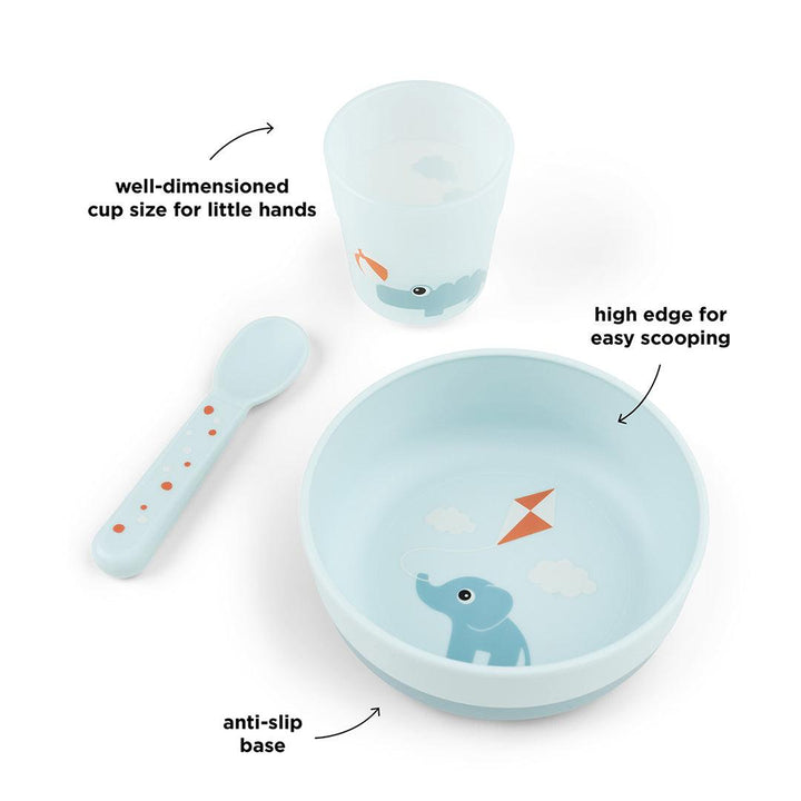 Done by Deer Foodie First Meal Set - Blue-Feeding Sets-Blue- | Natural Baby Shower